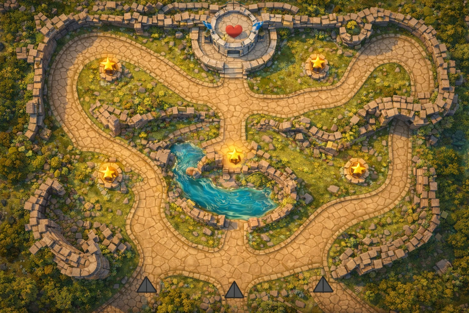 Lord of the Last Keep top-down plan